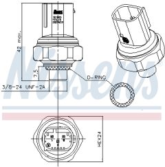 NISSENS 301009 — Пневмовыключатель кондиционера