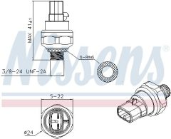 NISSENS 301016 — Întrerupător pneumatic aer condiționat
