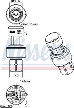 NISSENS 301024 — Пневмовыключатель кондиционера