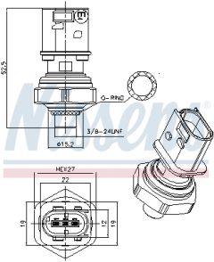 NISSENS 301026 — Пневмовыключатель кондиционера