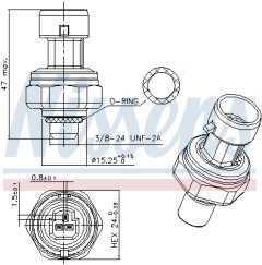 NISSENS 301027 — Întrerupător pneumatic aer condiționat