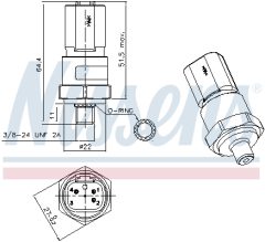 NISSENS 301029 — Întrerupător pneumatic aer condiționat