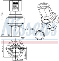 NISSENS 301034 — Întrerupător pneumatic aer condiționat