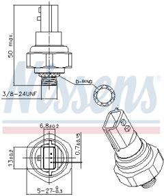 NISSENS 301038 — Пневмовыключатель кондиционера