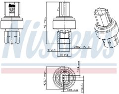 NISSENS 301057 — Пневмовыключатель кондиционера