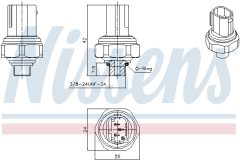 NISSENS 301070 — Întrerupător pneumatic aer condiționat