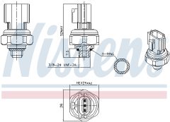 NISSENS 301077 — Пневмовыключатель кондиционера