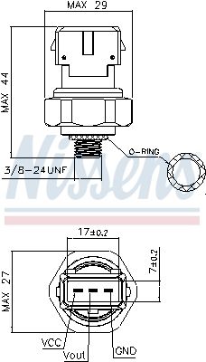 NISSENS 301079 — Пневмовыключатель кондиционера
