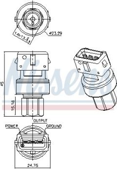 NISSENS 301086 — Întrerupător pneumatic aer condiționat