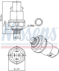 NISSENS 301088 — Întrerupător pneumatic aer condiționat