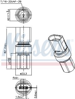 NISSENS 301098 — Пневмовыключатель кондиционера