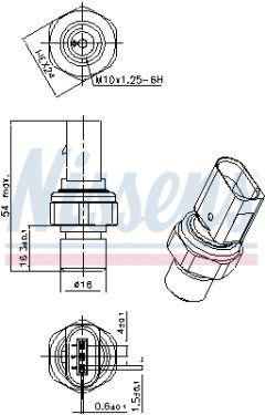 NISSENS 301101 — Пневмовыключатель кондиционера