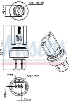 NISSENS 301102 — Întrerupător pneumatic aer condiționat