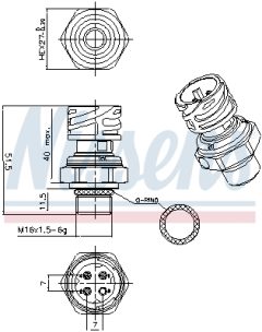 NISSENS 301107 — Пневмовыключатель кондиционера