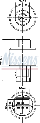 NISSENS 301127 — Întrerupător pneumatic aer condiționat