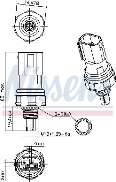 NISSENS 301140 — Пневмовыключатель кондиционера