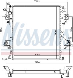 NISSENS 606070 — Радиатор охлаждения