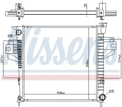 NISSENS 606555 — Radiator răcire motor