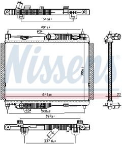 NISSENS 606662 — Radiator răcire motor