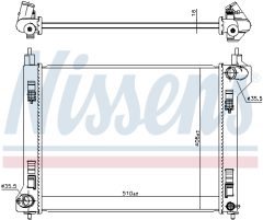 NISSENS 606766 — Radiator răcire motor