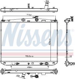 NISSENS 606827 — Radiator răcire motor