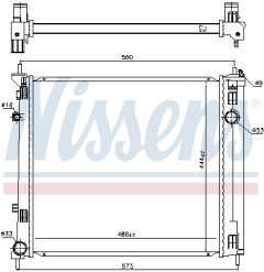 NISSENS 606950 — Радиатор охлаждения