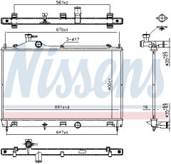 NISSENS 607027 — Radiator răcire motor