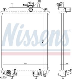NISSENS 61739 — Радиатор охлаждения