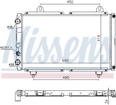 NISSENS 63558 — Радиатор охлаждения