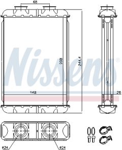 NISSENS 70019 — Radiator încălzire habitaclu