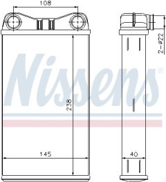 NISSENS 70227 — Радиатор печки