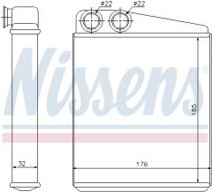 NISSENS 70228 — Radiator încălzire habitaclu