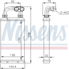 NISSENS 70519 — Радиатор печки