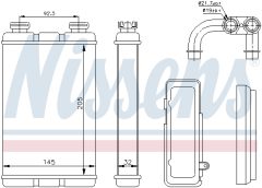 NISSENS 70520 — Радиатор печки