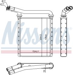 NISSENS 707090 — Radiator încălzire habitaclu