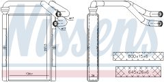 NISSENS 707093 — Radiator încălzire habitaclu