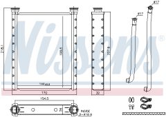 NISSENS 707172 — Radiator încălzire habitaclu