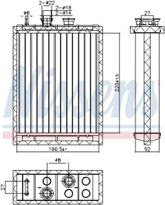NISSENS 707220 — Radiator încălzire habitaclu