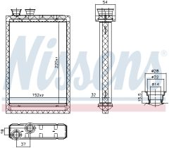 NISSENS 707224 — Radiator încălzire habitaclu