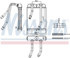 NISSENS 707227 — Radiator încălzire habitaclu