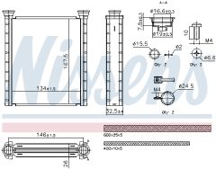 NISSENS 707280 — Radiator încălzire habitaclu