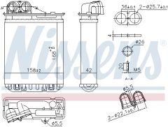 NISSENS 707301 — Radiator încălzire habitaclu