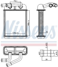 NISSENS 707313 — Radiator încălzire habitaclu