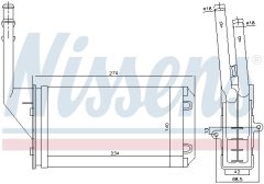 NISSENS 71143 — Радиатор печки