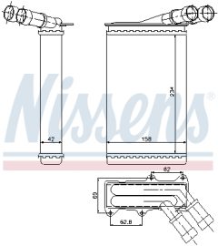 NISSENS 71146 — Радиатор печки