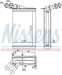 NISSENS 71147 — Радиатор печки