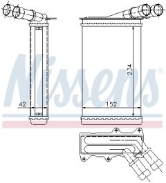 NISSENS 71156 — Радиатор печки