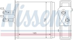 NISSENS 71442 — Radiator încălzire habitaclu