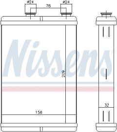 NISSENS 71451 — Radiator încălzire habitaclu