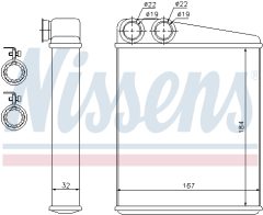 NISSENS 72047 — Radiator încălzire habitaclu